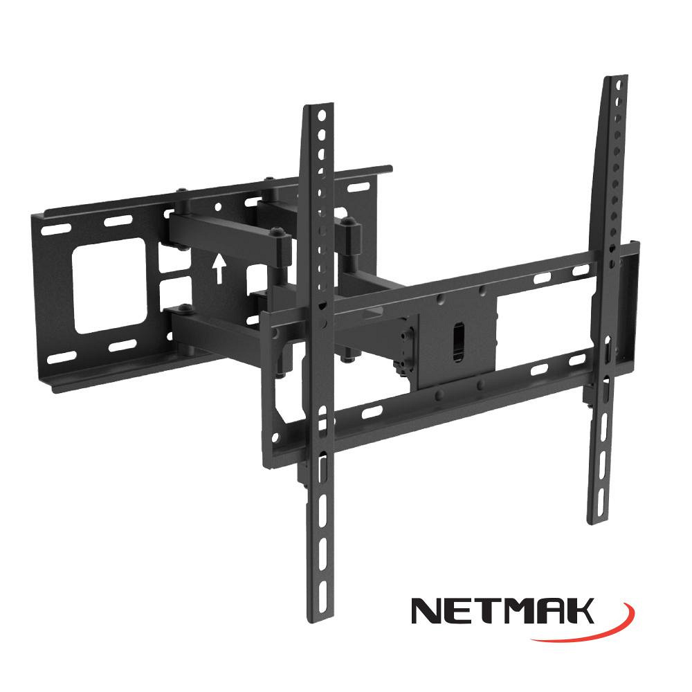 NETMAK NM-ST13 - SOPORTE TV 23&quot;-75&quot; REFORZADO 2 BRAZOS EXTENSIBLE GIRO E INCLINACION