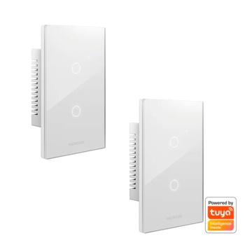 [5295] PACK MACROLED TSX2B - TECLA SMART WIFI BLANCO 2 CANALES TOUCH AC110-240V 10A X 2