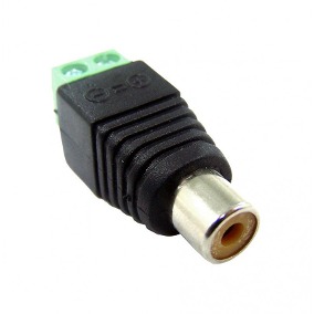 Ficha Plug RCA HEMBRA con bornera CCTV