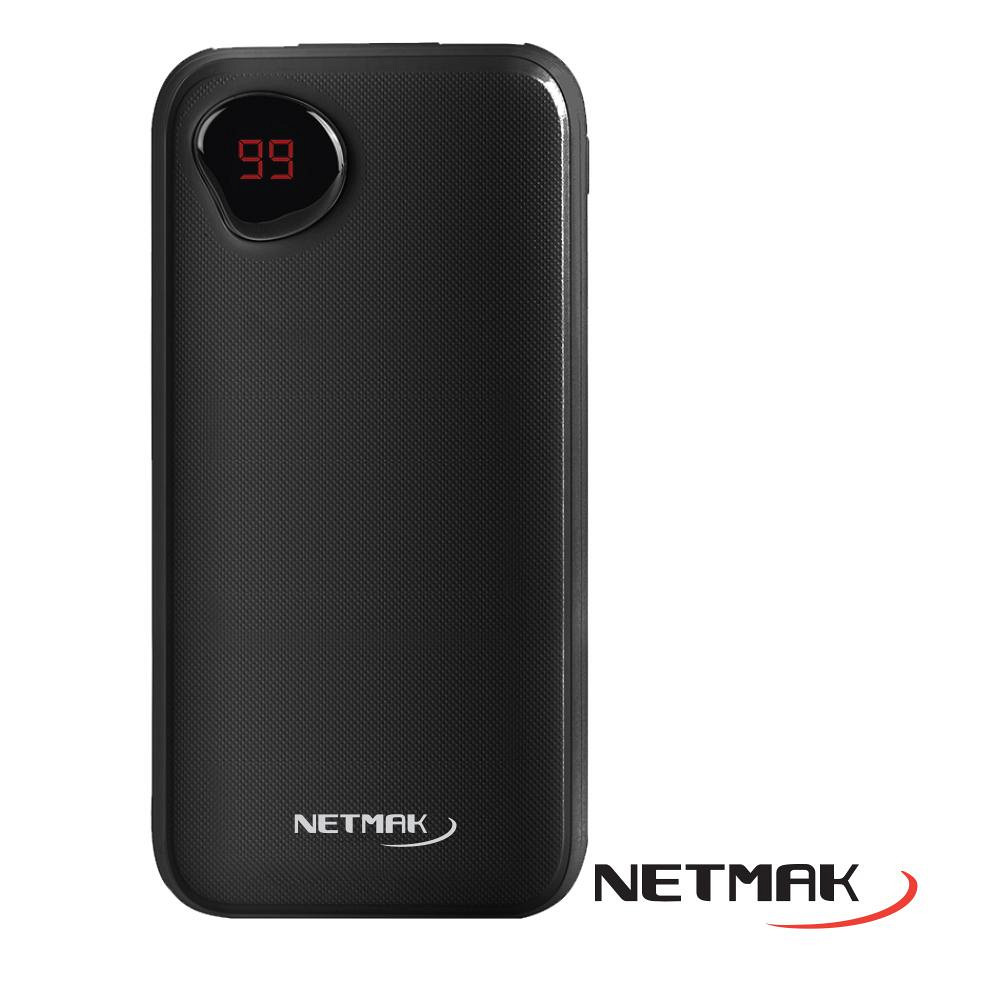 NETMAK NM-PB2 - POWER BANK 10000 MAH DISPLAY DIGITAL SALIDA 2 USB