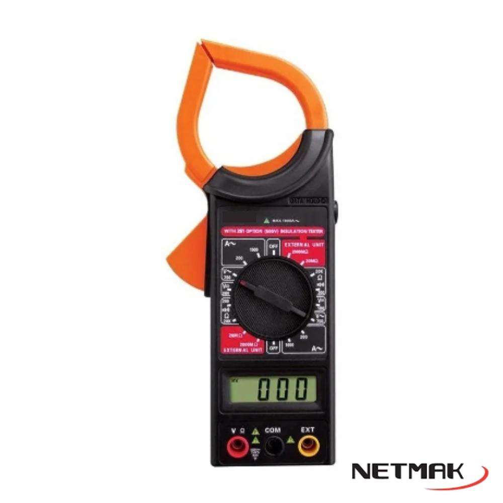 NETMAK NM-266 - PINZA DIGITAL AMPERIMETRICA 1000AMP CA