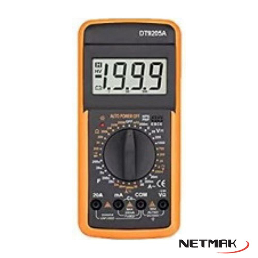 NETMAK NM-9205A - TESTER DIGITAL AMPLIO RANGO RESISTENCIA