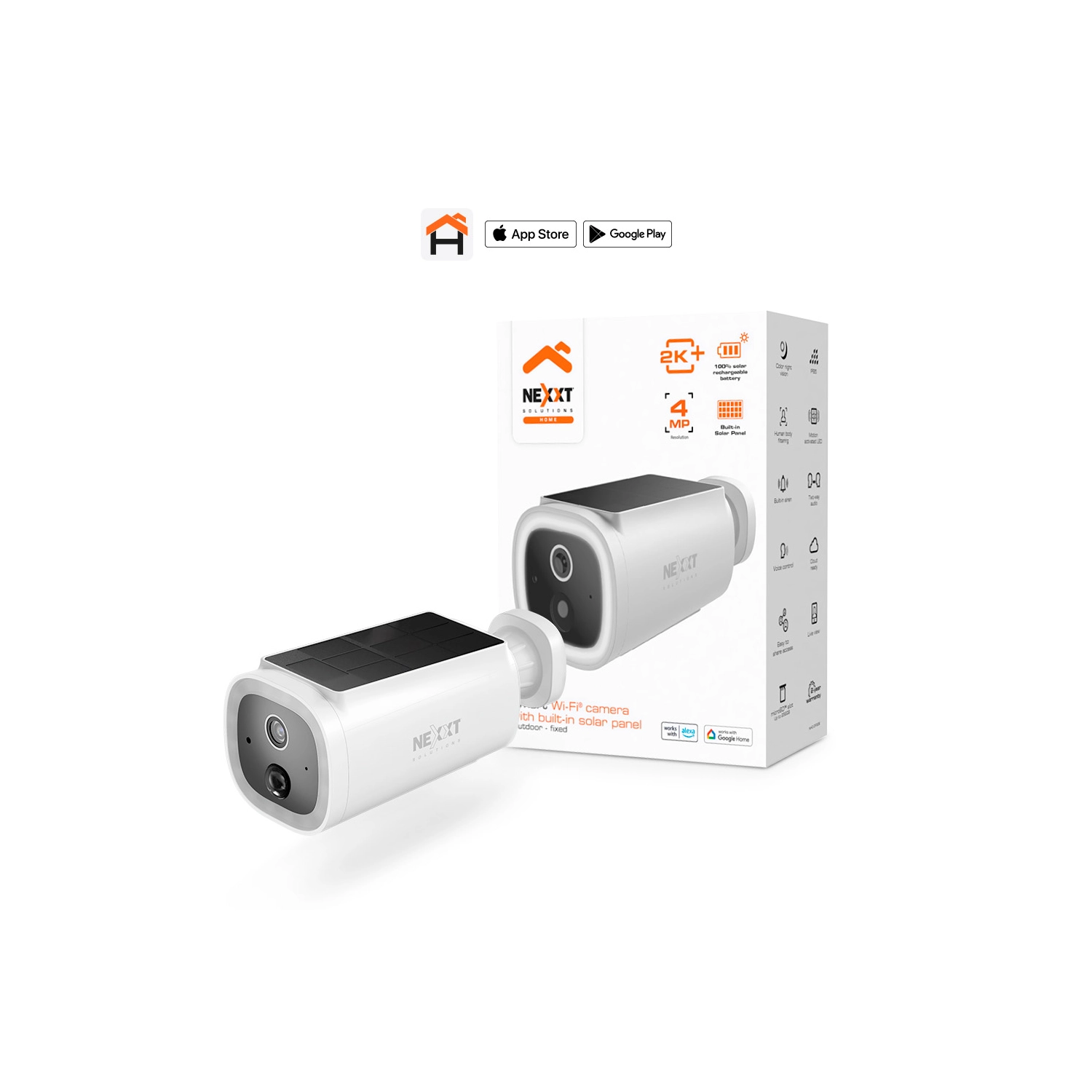 Camara Nexxt int Wifi con panael solar