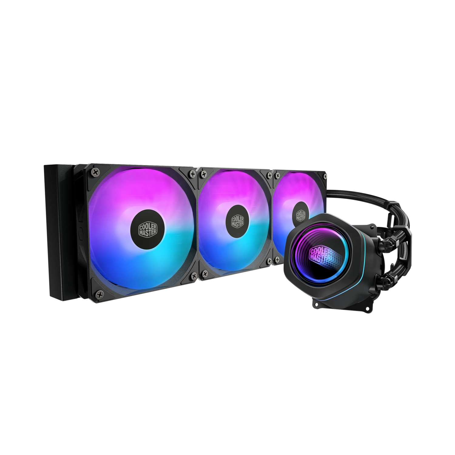 Water Cooler Cooler Master Masterliquid Core Nex 360 3 Fans 120Mm Argb Black