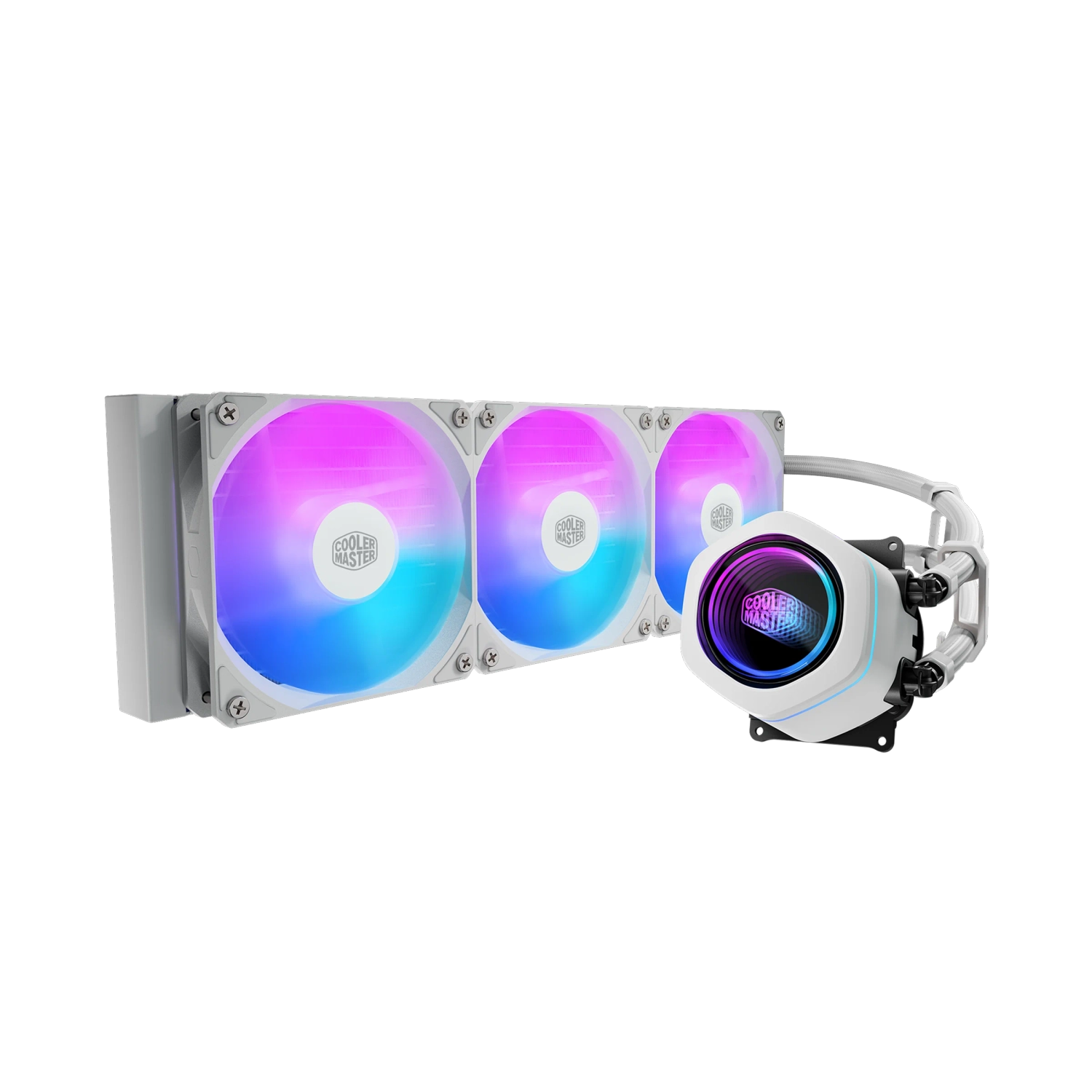Water Cooler Cooler Master Masterliquid Core Nex 360 3 Fans 120Mm Argb White