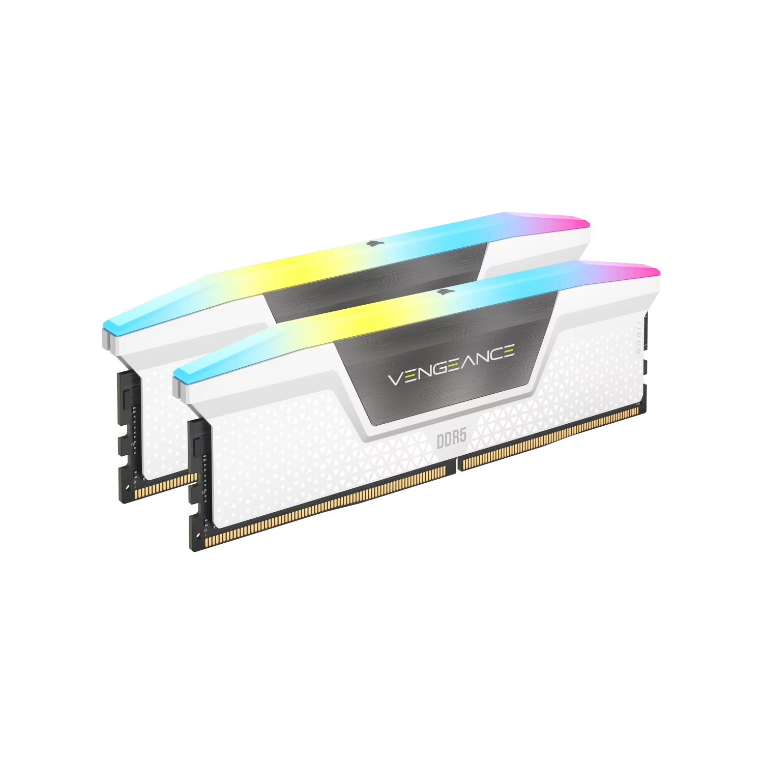 Memoria Ram Udimm Corsair Vengeance 32Gb Ddr5 6000Mhz Cl30 1.40V (2 X 16Gb) Blanca Rgb