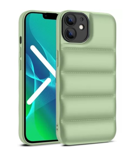 FUNDA RC PUFFER SOFT TOUCH GREEN IPHONE 12 PRO