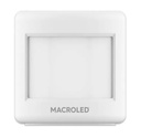 MACROLED SMSPB-110-8M-3AAA - ALARMA SENSOR DE MOVIMIENTO DE PARED SMART BLANCO 8MT 110° 3 PILAS AAA