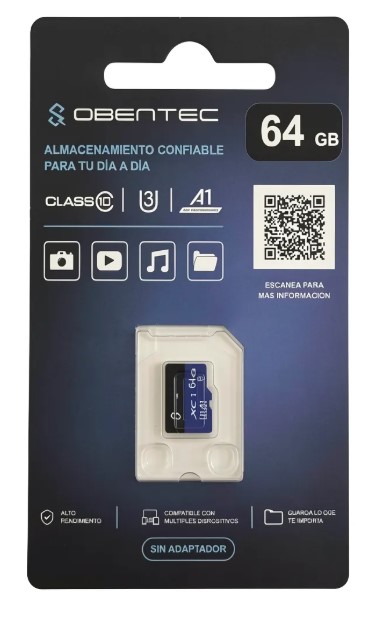 Obentec Micro Sd C10 V30 64Gb Seguridad