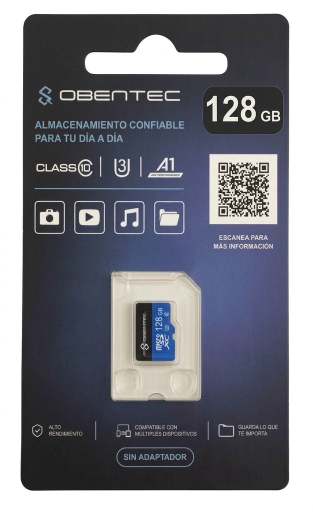 Obentec Micro Sd C10 V30 128Gb Seguridad