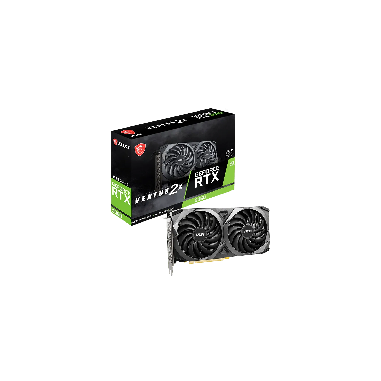 Placa De Video Msi Nvidia Geforce Rtx 3060 Ventus 2X 12G Oc V1