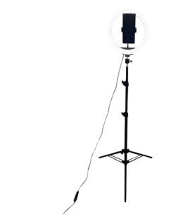 Etheos Etalt Aro De Luz  26Cm Led Con Tripode 1.9Mt Incluido Luz Fria Neutra Y Calida