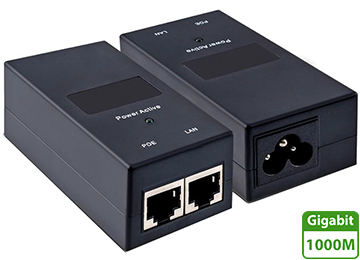Adaptador poe 48v 0.5a 24w 2 gigabit ieee 802.3af no incluye cable trebol