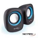 NETMAK NM-9025 - PARLANTE POTENCIADO USB 2.0 RED/BLUE 6W