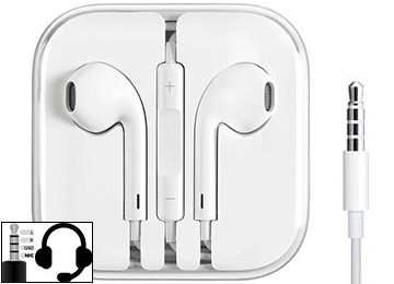 Auricular In Ear Conector 3.5Mm Manos Libres Blanco