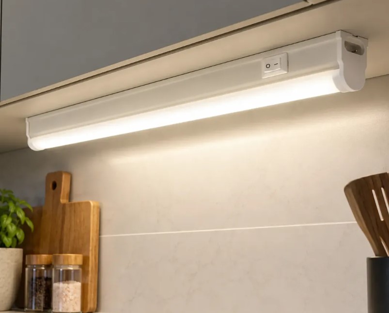 Trefi Liston Led T5 con interruptor 18w 3000k calido 120cm Bajo Alacena