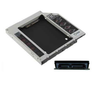 CADDY SECUNDARIO LECTORA SATA SLIM A DISCO SATA 2.5 APPLE MACBOOK ALTURA 9.5MM ALTERNATIVO