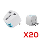 PACK ADAPTADOR ENCHUFE MULTINORMA MUNDIAL A 220V x 20