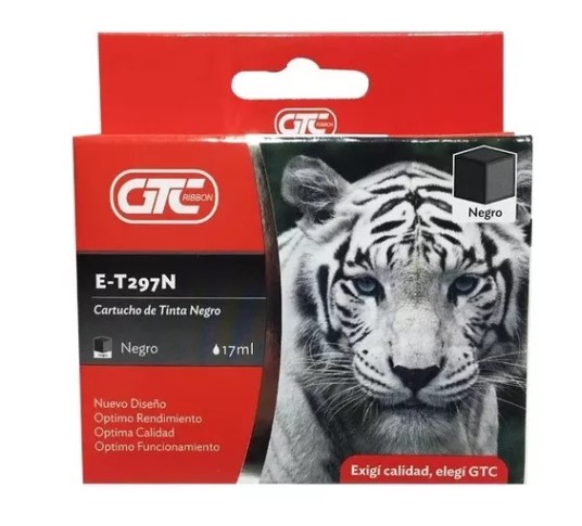 GTC GT-T297N CARTUCHO ALTERNATIVO PARA EPSON XP231/241 T297 T296 NEGRO BLACK 17ML