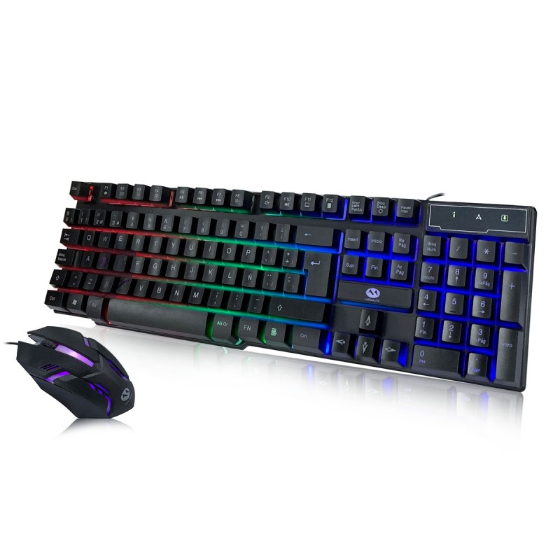 MEGALITE CTM700 KIT TECLADO MOUSE GAMING RGB USB