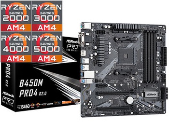 [7824] MOTHER ASROCK B450M PRO4 R2 1XVGA 1XHDMI 1XDVI-D 4XDDR4 1XPS2 7XUSB 1XUSBTIPOC 2XPCIEX16 1XPCIEX1 4XSATA 1XM2 RJ45 7.1 AM4 2000 3000 4000 5000 SERIES - NO FUNCIONA APU A6 A8 A10 SERIE 7000