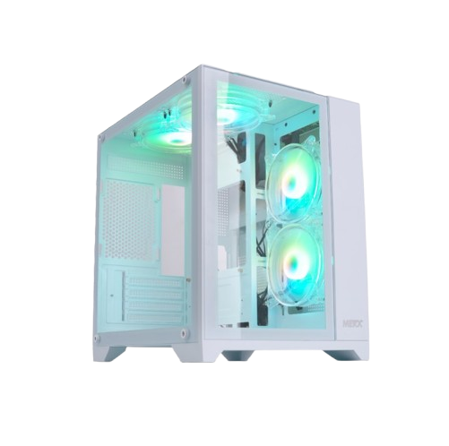 GABINETE MERX GAMER PB-100 + 4 COOLER ARGB WHITE POLAR BEAR