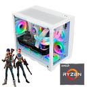 PC ARMADA GAMER MERX POLAR BEAR AMD RYZEN 5 4600G RAM 16GB RGB NVME 512GB + 4 COOLER ARGB + FUENTE 80 PLUS BRONZE + SISTEMA