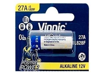 PILA 27A 12V VINNIC X UNIDAD DIMENSIONES 8.0X28.2MM