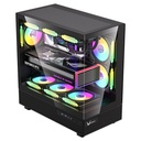 Formula V Gabinete Gamer Crystal Z8 Cosmic Black Atx + 6 Fans Frgb