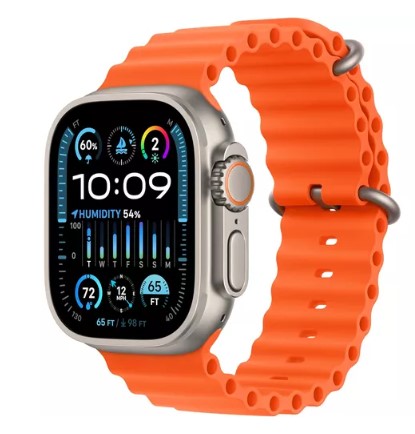 HI SMARTWATCH SILVER CASE I9 ULTRA MAX ORANGE