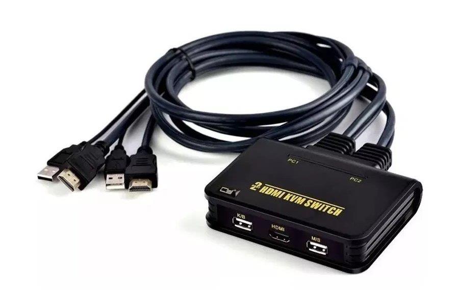 KANJI KVM 2 PUERTOS HDMI AUTOMATICO CONTROLA 2 PC