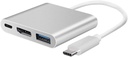 Netmak Nm-Type - Adaptador Conversor 3 En 1 Usb + Hdmi + Usb-C A Usb-C (Ideal P/ Macbook)