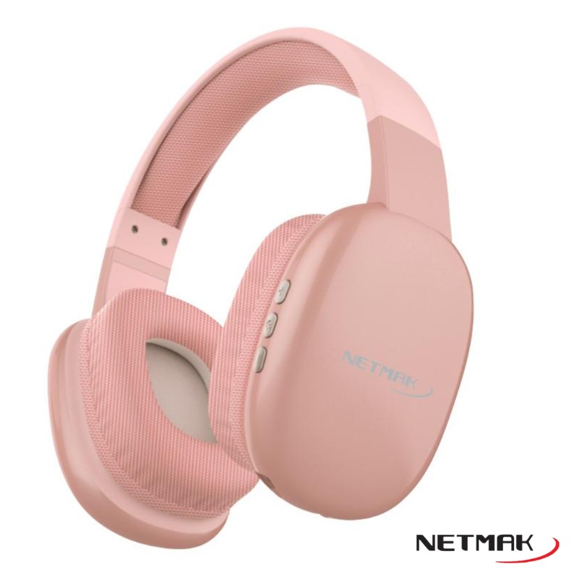 NETMAK NM-VOLT-RS - AURICULAR VINCHA BLUETOOTH DUAL ROSA