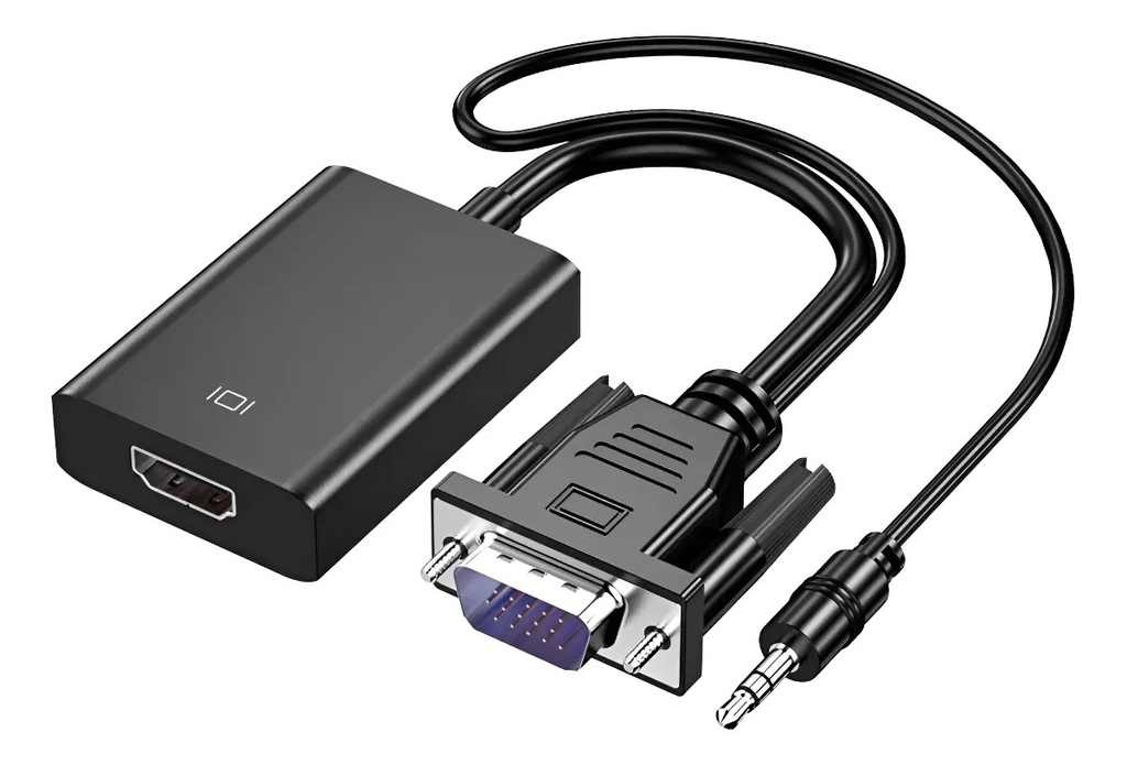 Adaptador Vga In Hdmi Out Con Audio Megalite Hdv103 Fullhd 1080