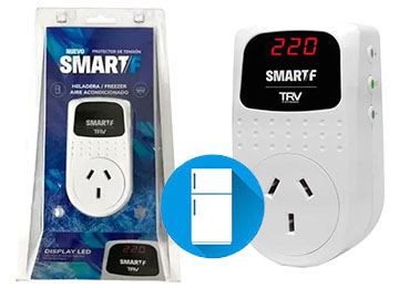 Protector De Tension Trv Smart F 2200W 10A 50Hz Seteable 180V 245V Dimensiones 55X97X66Mm Restablecimiento 180 Segudos Heladera Aire Acondicionado
