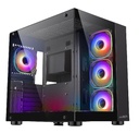 SENTEY GABINETE GAMER A40 GS-8200 BLACK VIDRIO TEMPLADO 7 COOLER ARGB + CONTROLADORA CONTROL REMOTO