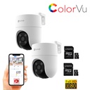 COMBO EZVIZ CAMARA IP PTZ WIFI EXTERIOR 2 H8C FULL HD 1080P + 2 MICROSD 64GB