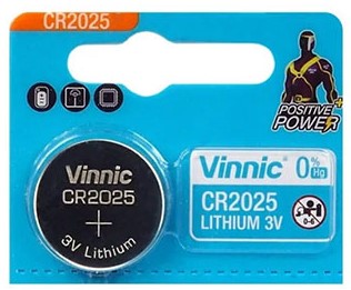 PILA CR2025 VINNIC 3V X UNIDAD DIMENSIONES 20.0X2.5MM 2025