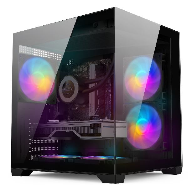 Sentey Gabinete A5 Black Vidrio Templado 5 Cooler F-Rgb 120Mm