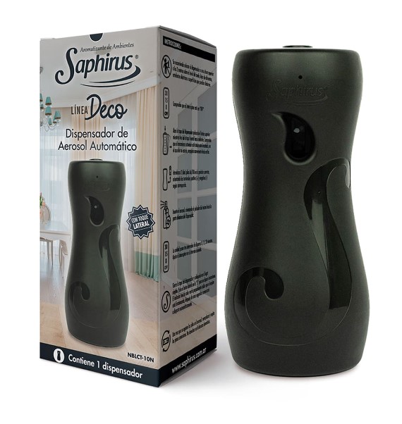 DISPENSER AROMATIZADOR AUTOMATICA A PILAS 2XAA - SAPHIRUS NEGRO