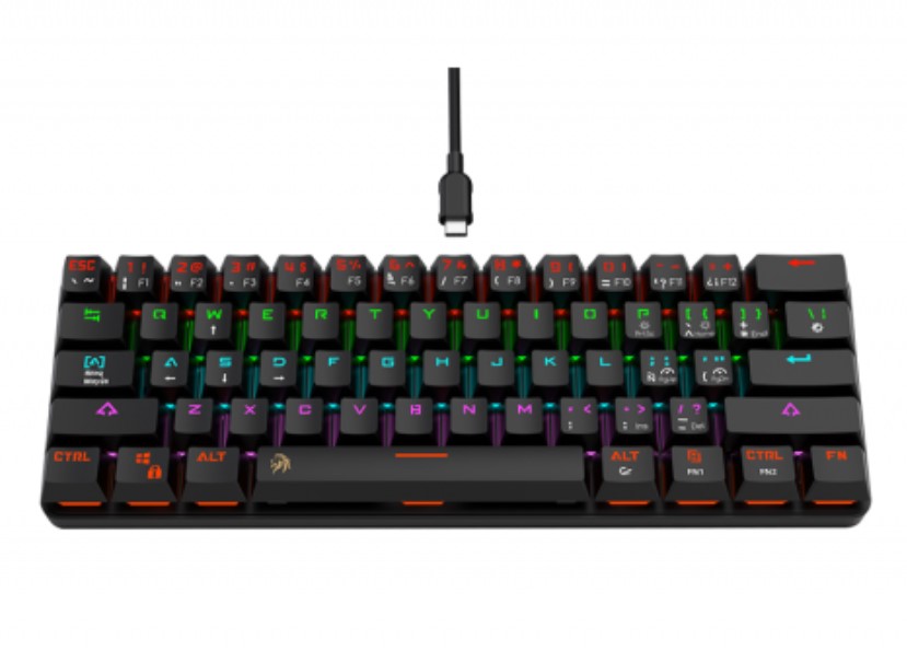 NETMAK NM-DOMINATE TECLADO GAMER MECANICO 60% NEGRO