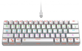 [8855] NETMAK NM-DOMINATE TECLADO GAMER MECANICO 60% BLANCO