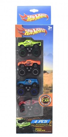 HOT WHEEL PACK MONSTER TRUCK CAMIONETAS X 4