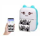 MINI IMPRESORA TERMICA PORTATIL GATITO CELESTE BLUETOOTH