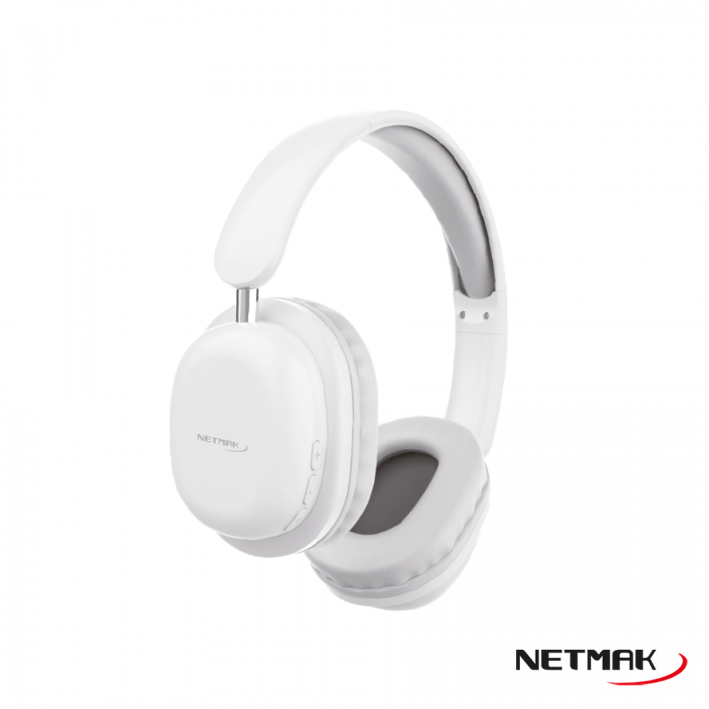 NETMAK AURICULAR BT PLEGABLE BLANCO NM-LIVE-W