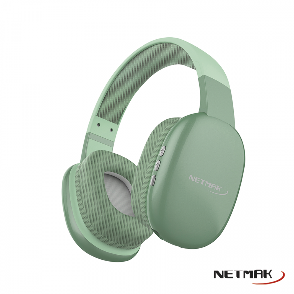 NETMAK NM-VOLT-G - AURICULAR VINCHA BLUETOOTH DUAL VERDE