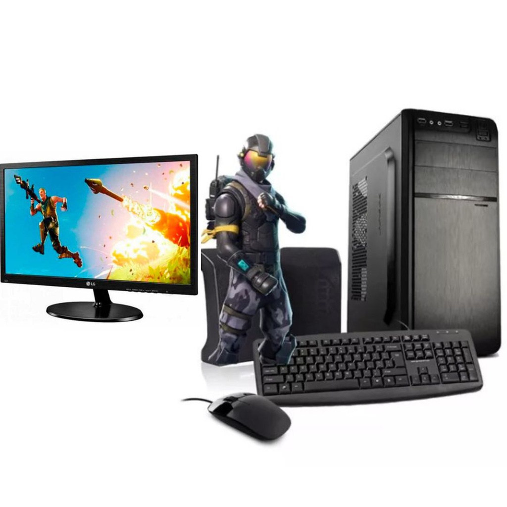 PC ARMADA GAMER COMPLETA AMD RYZEN 5 4600G RAM 16GB SSD 240GB + MONITOR 19&quot; + SISTEMA