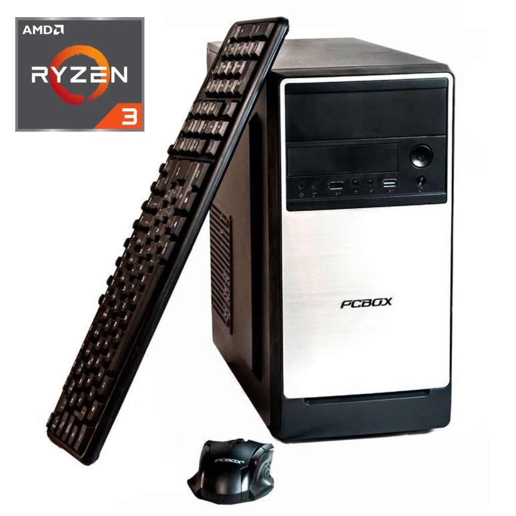 Pc Pcbox Amd Ryzen 3 3200G 8Gb Ssd 240Gb Kit Teclado Mouse