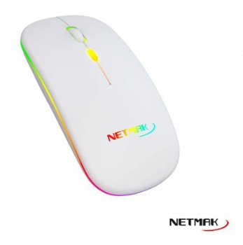 [9257] NETMAK NM-W90-W MOUSE INALAMBRICO RECARGABLE 2.4 GHZ COLOR BLANCO