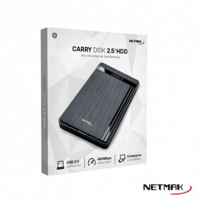 NETMAK NM-CASE-2 CARRY DISK PARA DISCOS 2.5&quot; HDD/SSD USB 2.0